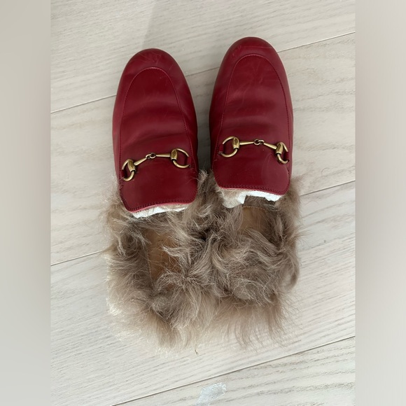 Gucci Princetown Loafers with Fur. Size 38 - Picture 1 of 4